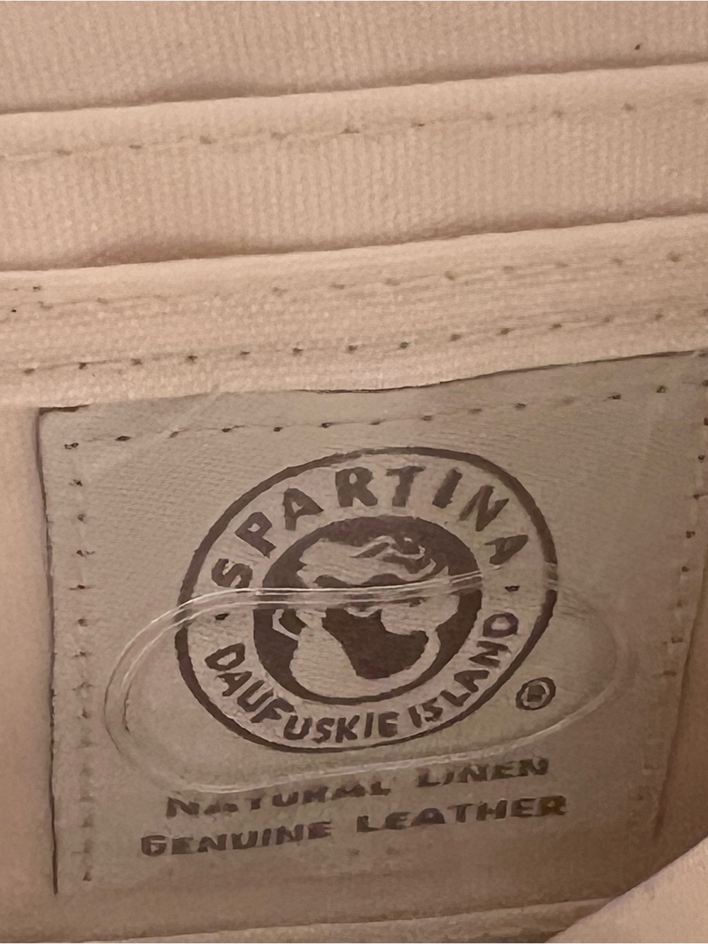 The Spartina 449 Linen Leather geometric Pattern Crossbody - Picture 10 of 13
